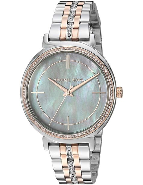 Women's Cinthia Stainless Steel Grey Mother of Pearl Dial